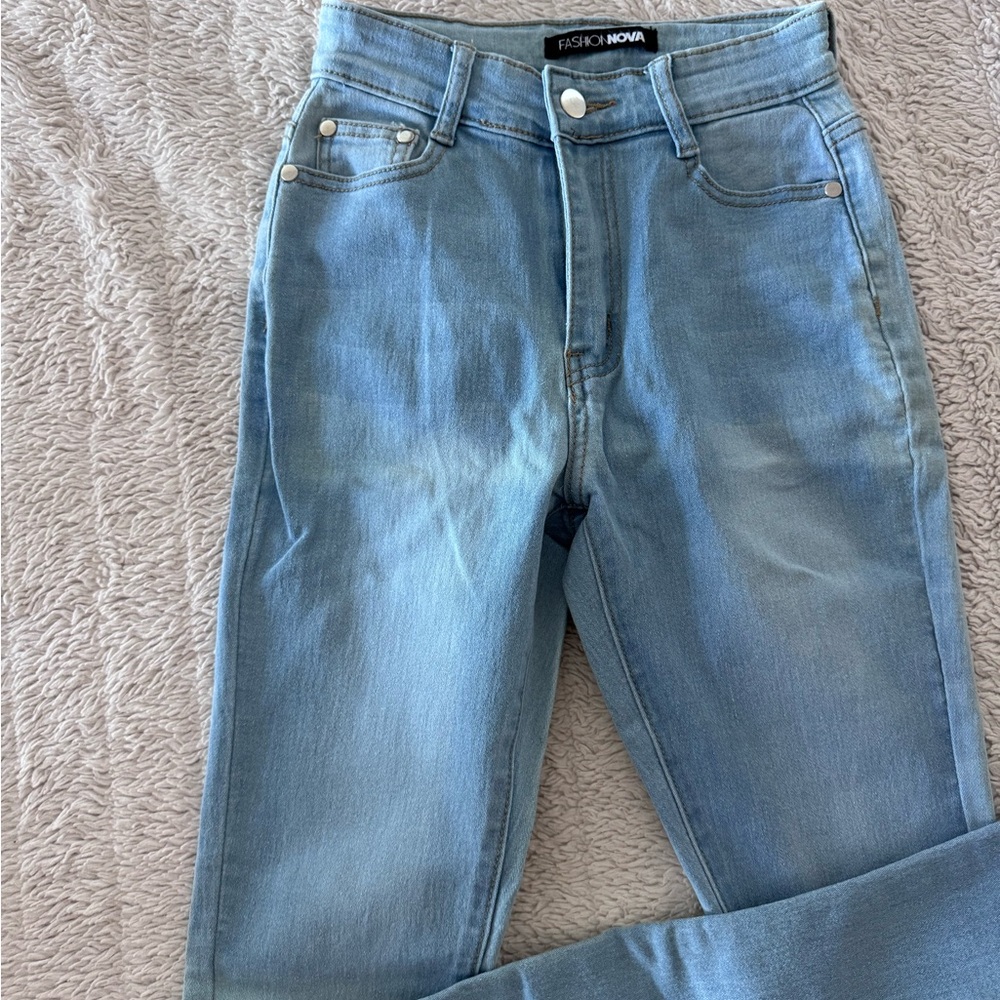Fashion Nova Light Blue Skinny Jeans